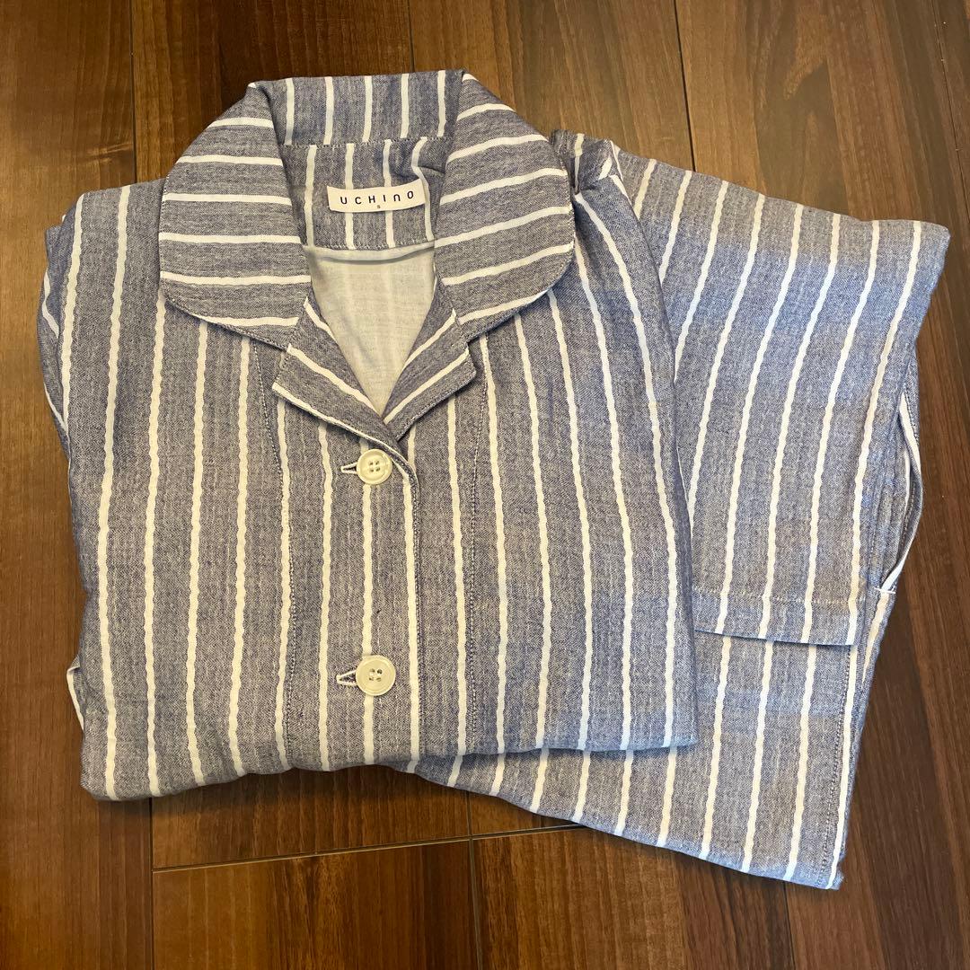 Uchino マシュマロガーゼ パジャマ (レディースS) ストライプ