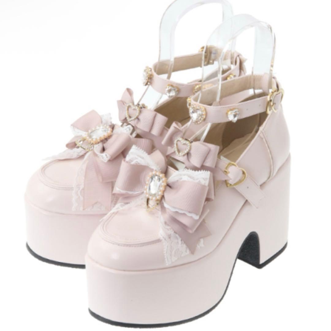 LIZ LISA リズリサ ハートビジュープラットフォームローファー L