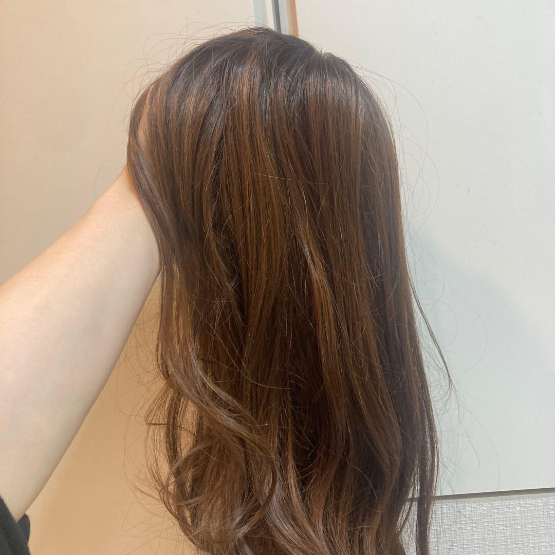 ピンクエイジ　レインパーマ ミディアム　グラデーションブラウン