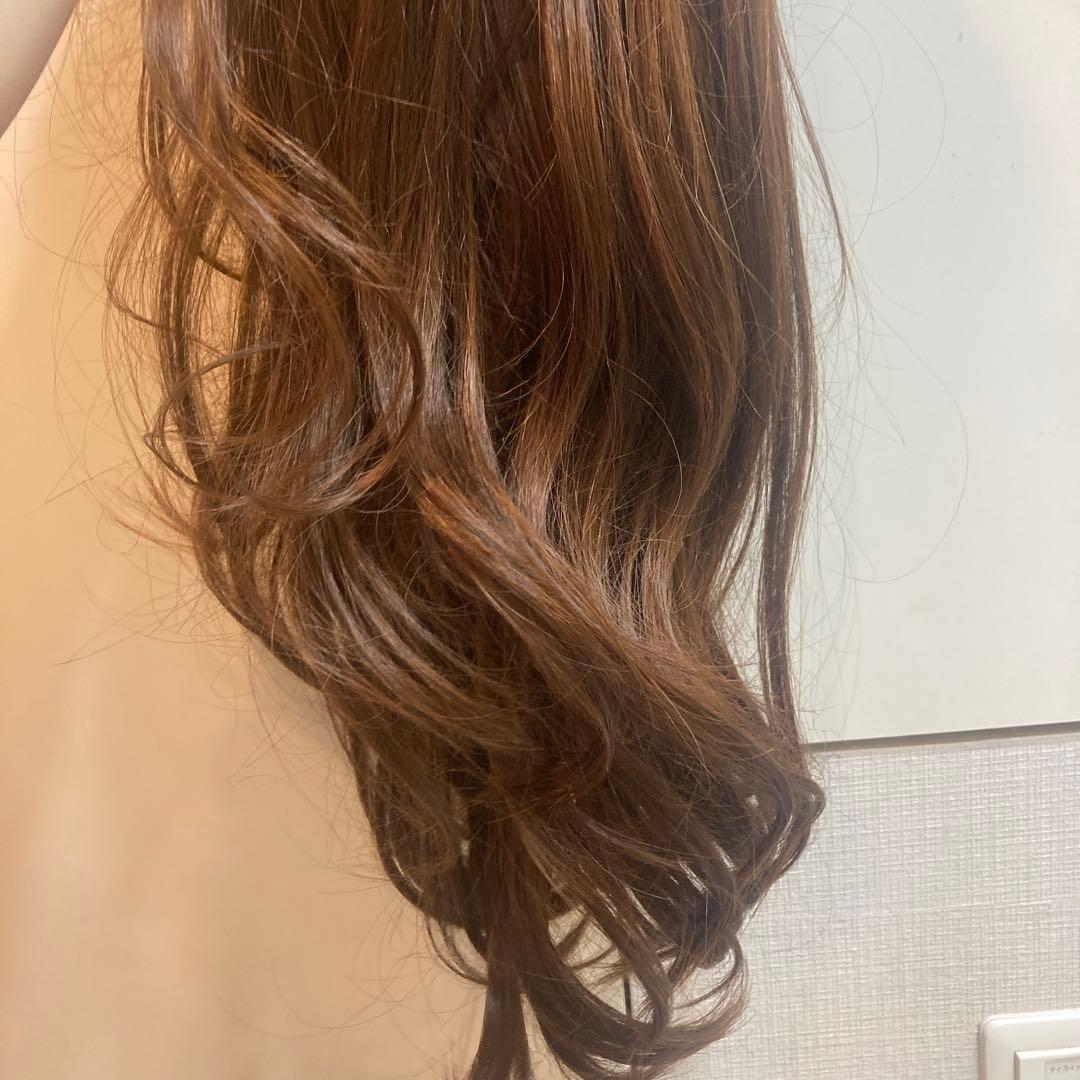 ピンクエイジ　レインパーマ ミディアム　グラデーションブラウン