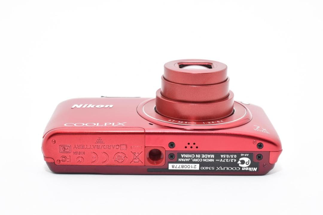 NIKON Coolpix S3400コンパクトデジタルカメラ　レッド#031