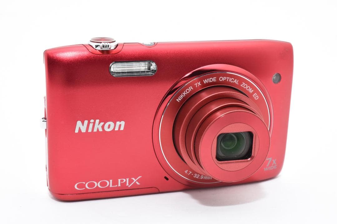 NIKON Coolpix S3400コンパクトデジタルカメラ　レッド#031