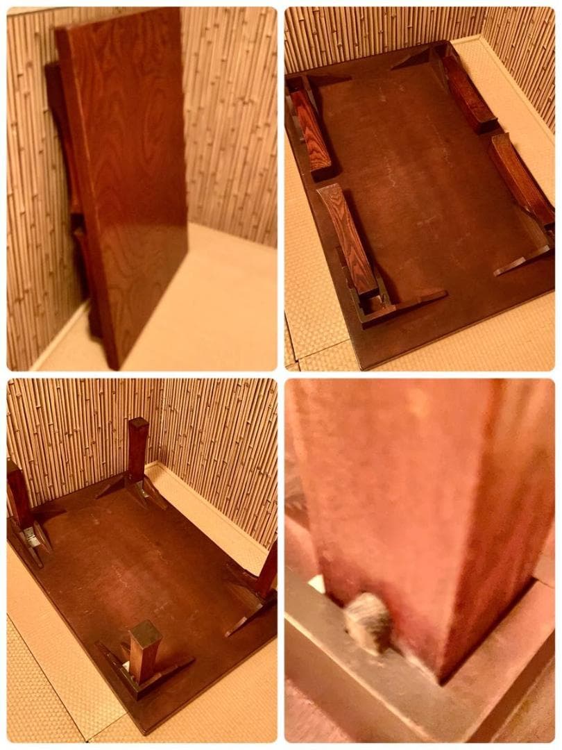 レトロ 純和風 欅ケヤキ 天然木材 コンパクトテーブル 和風 和室 ちゃぶ台