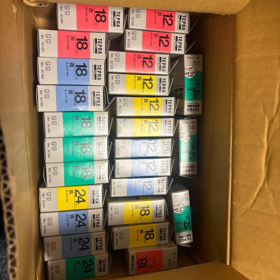 TEPRA ラベルカートリッジセット 12mm 18mm 24mm 4mm