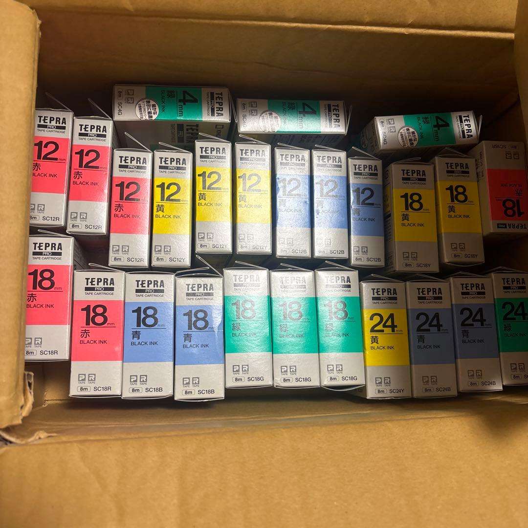 TEPRA ラベルカートリッジセット 12mm 18mm 24mm 4mm