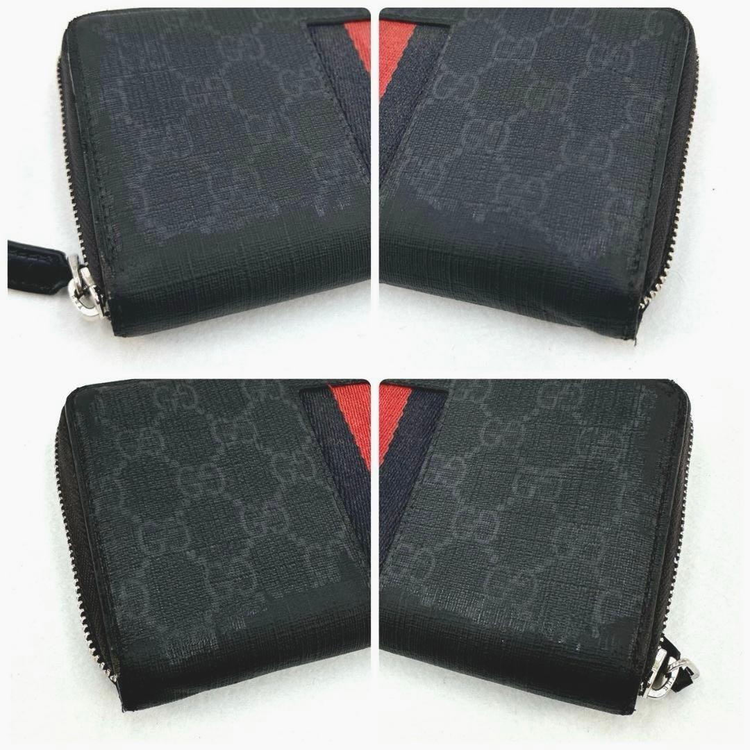 GUCCI グッチ ニューウェブ シェリーライン ラウンドファスナー 長財布