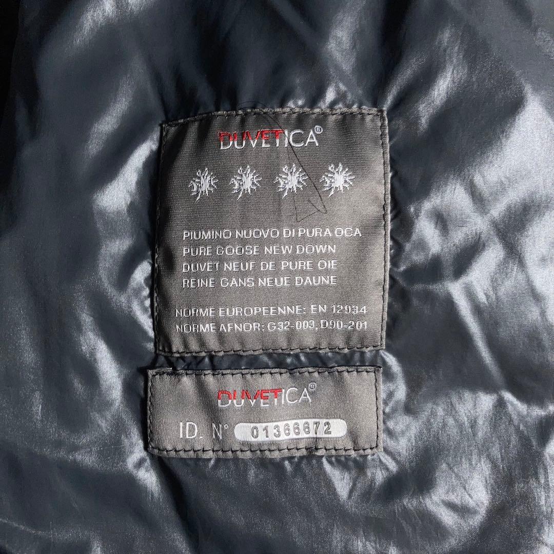 DUVETICA ファー付きダウンコート 紺 ネイビー 40.