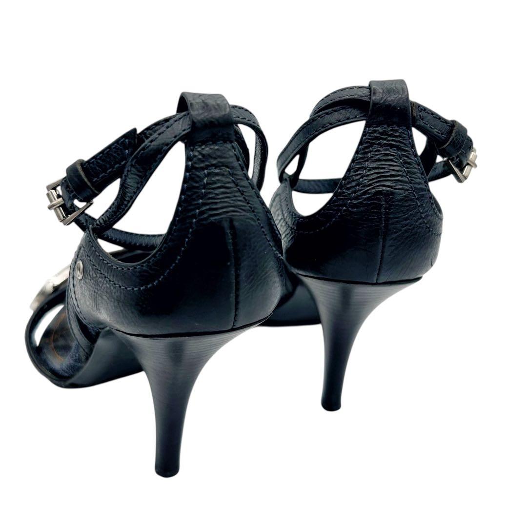 【希少】Dior ガリアーノ期 トロッター Dバックル ヒールサンダル Y2K