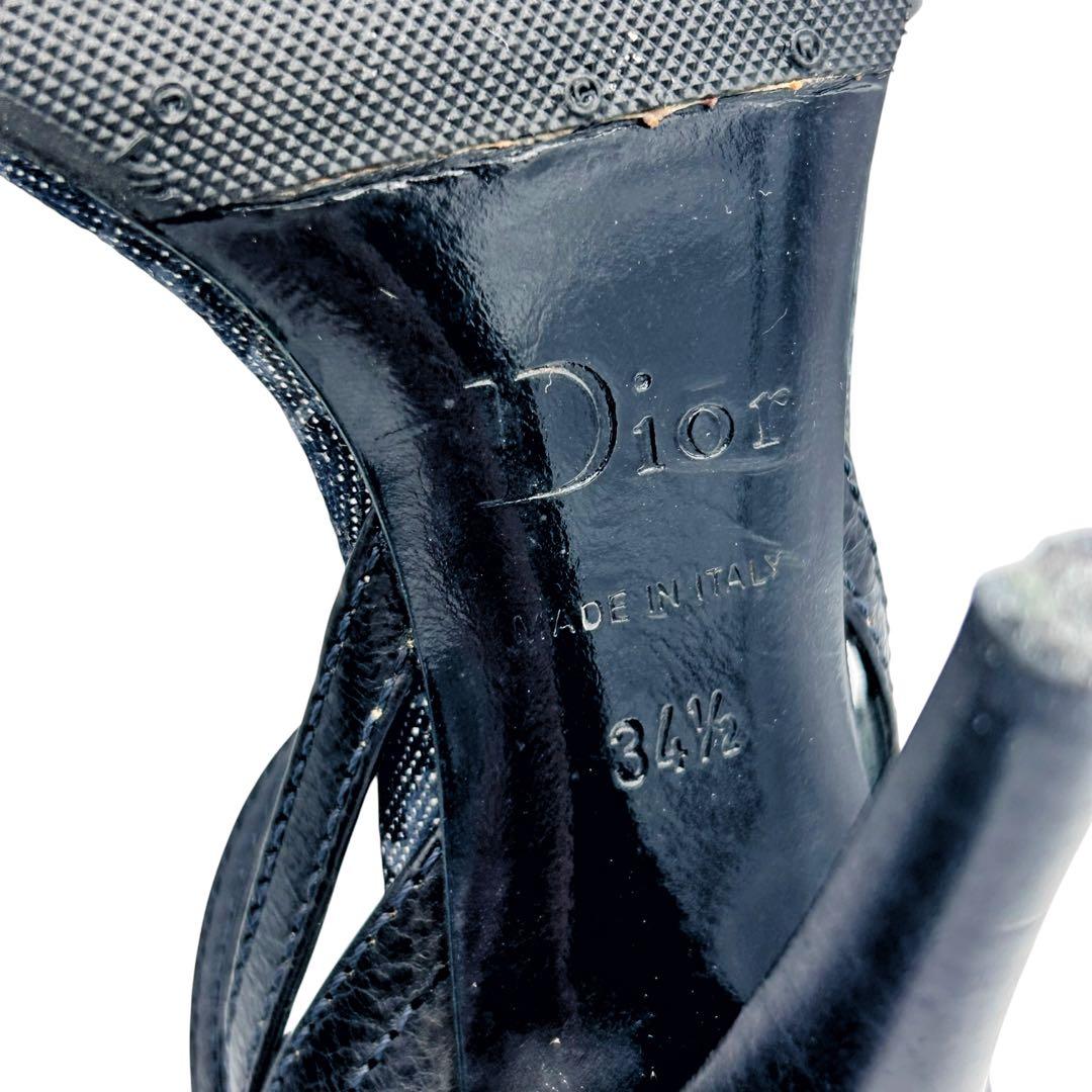 【希少】Dior ガリアーノ期 トロッター Dバックル ヒールサンダル Y2K