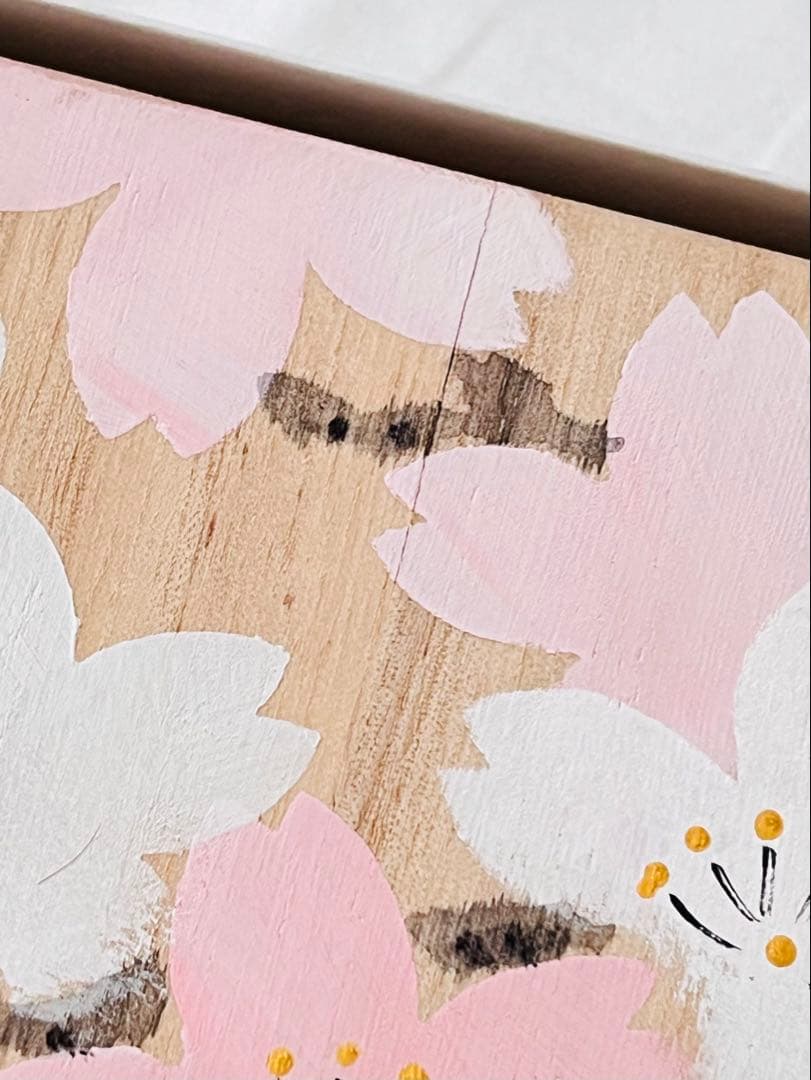 新品　鳩居堂　足立真瑚　綺羅　桐箱　4点　さくら　葡萄　向日葵　しだれ桜