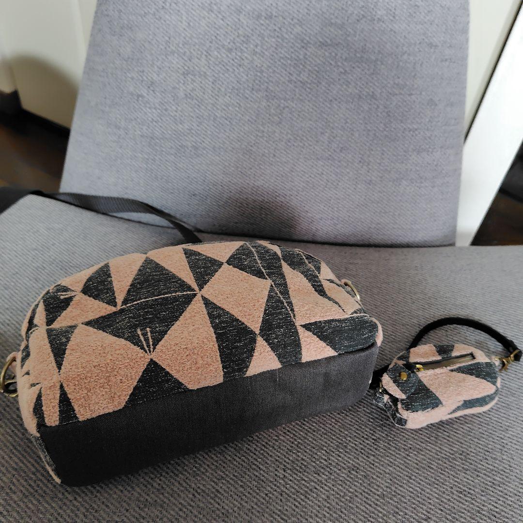 ミナペルホネン両開きカードが入るショルダーバックハンドメイド