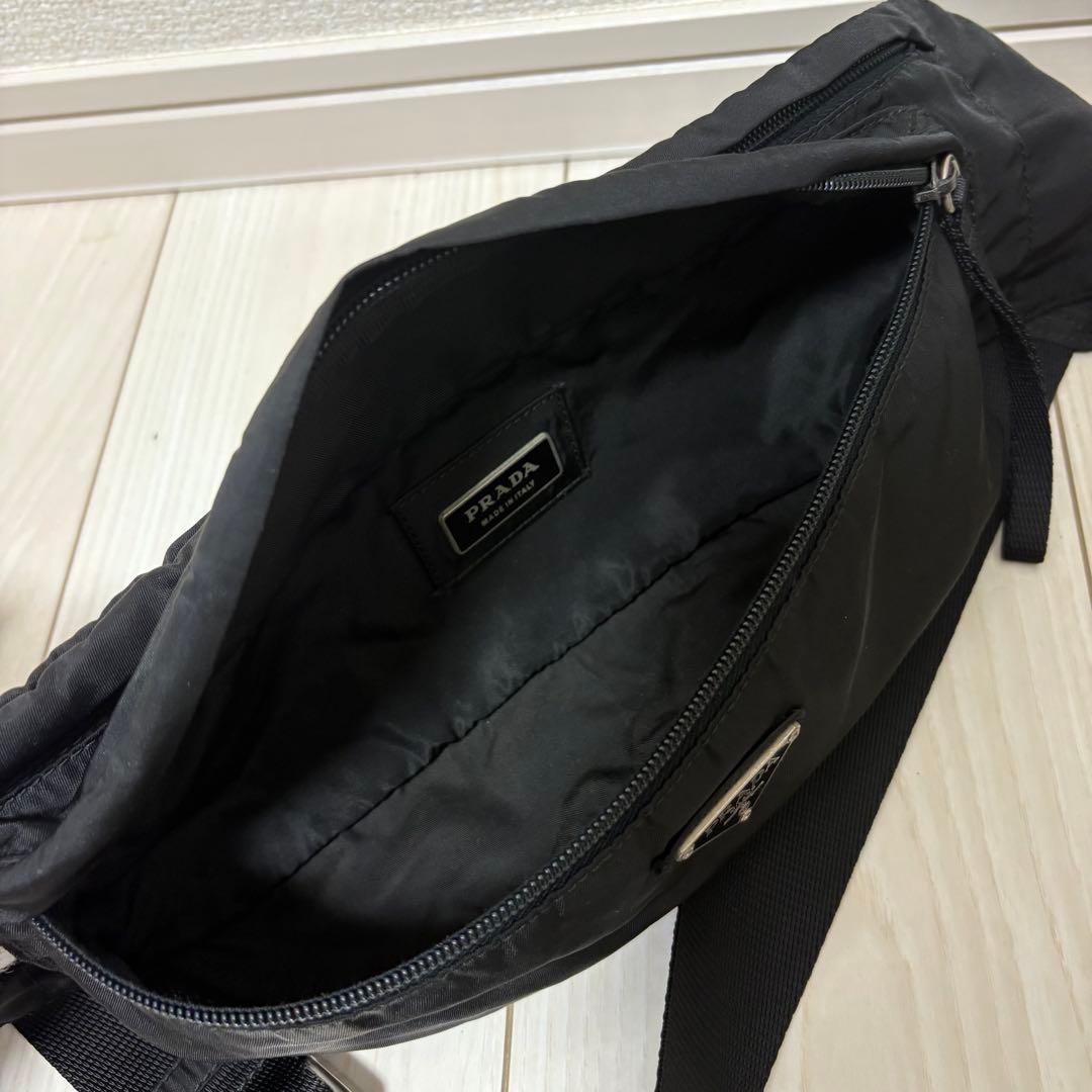 美品 プラダ ウエストバッグ ボディバッグ ナイロン 三角ロゴ