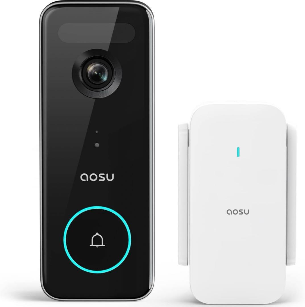 AOSU 5MP画質 インターホン ワイヤレス ドアホン Alexa連動