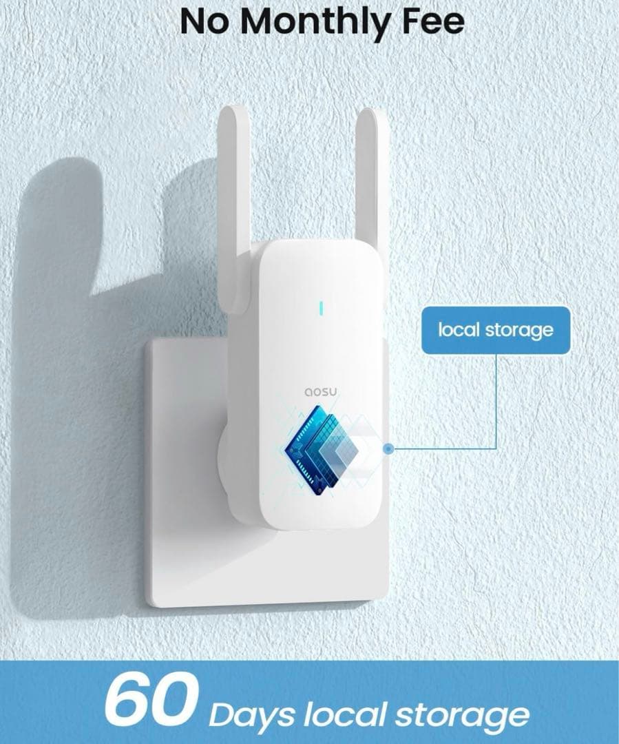 AOSU 5MP画質 インターホン ワイヤレス ドアホン Alexa連動