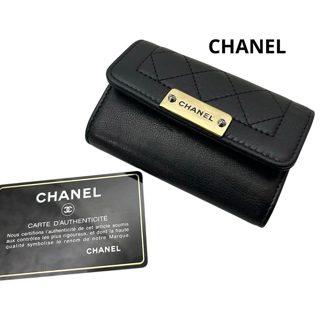 CHANEL レザー　4連　キーケース　カードケース　ゴールド金具　本革　綺麗