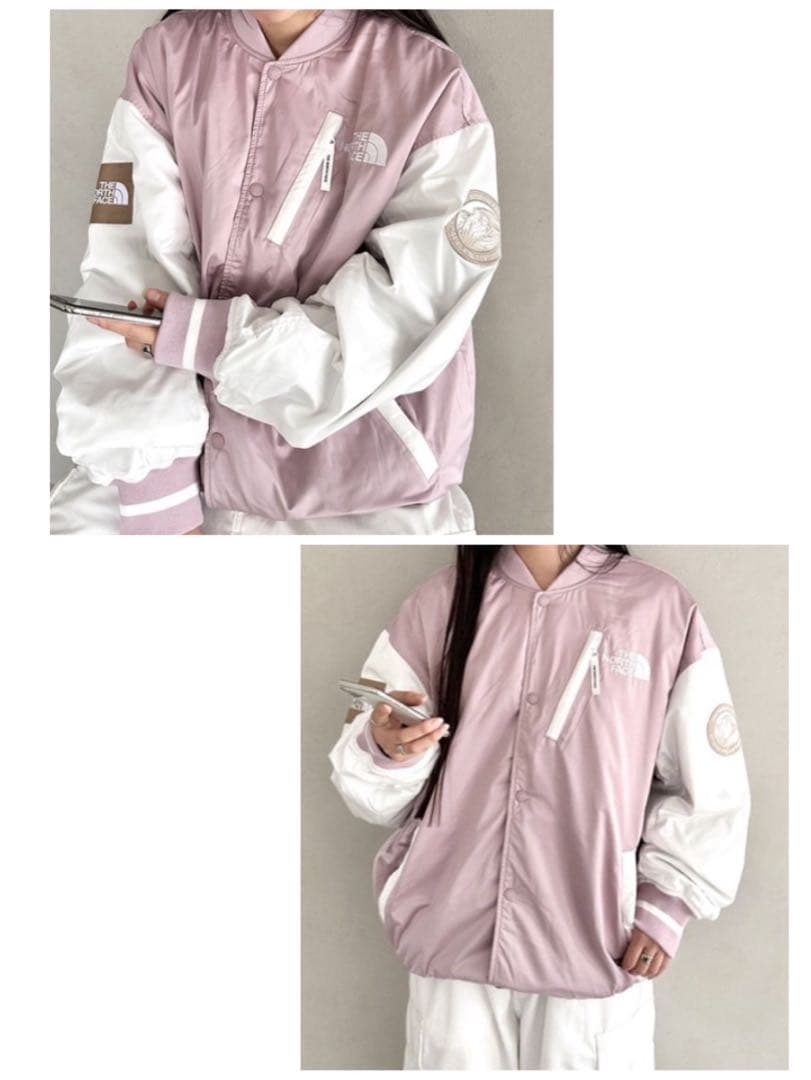 訳アリ品 ノースフェイス PLAYER VARSITY JACKET ピンク M