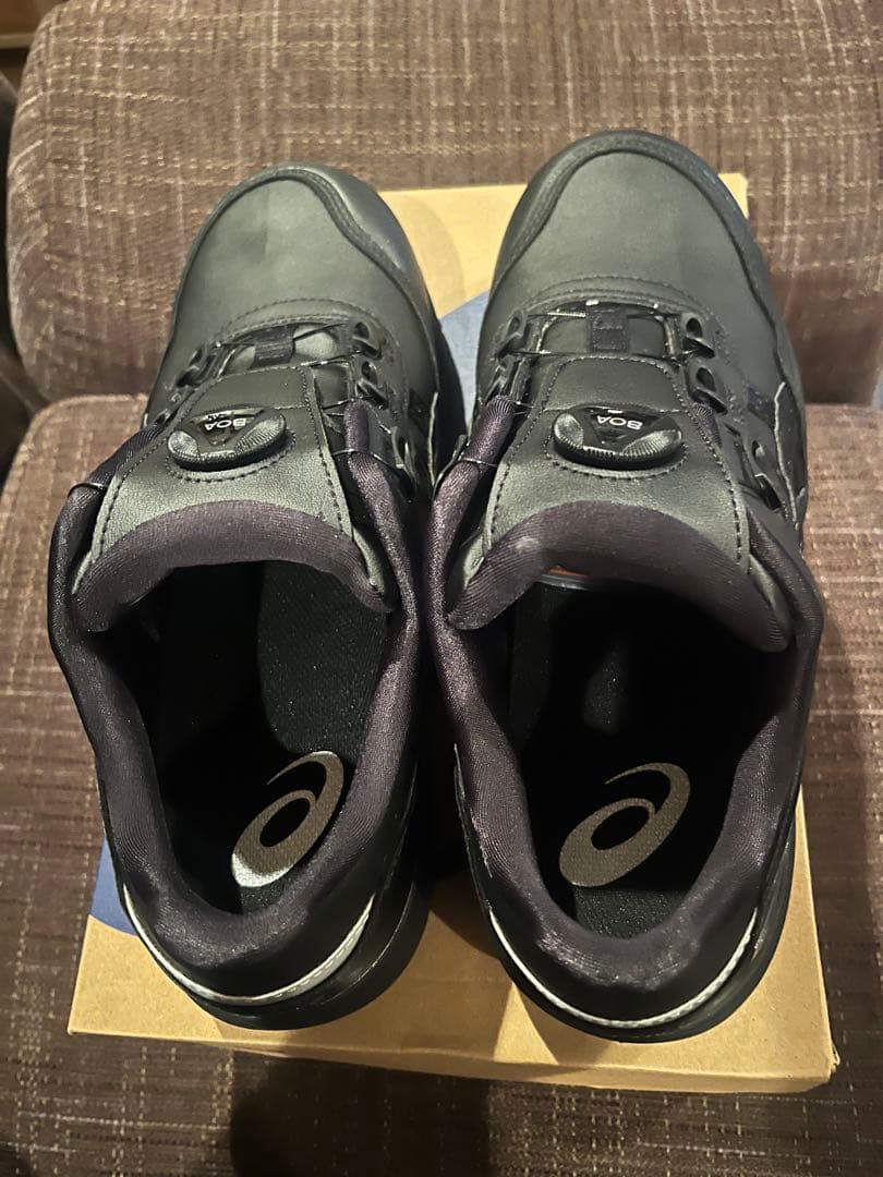 asics ブラック 安全靴 ベルクロ式