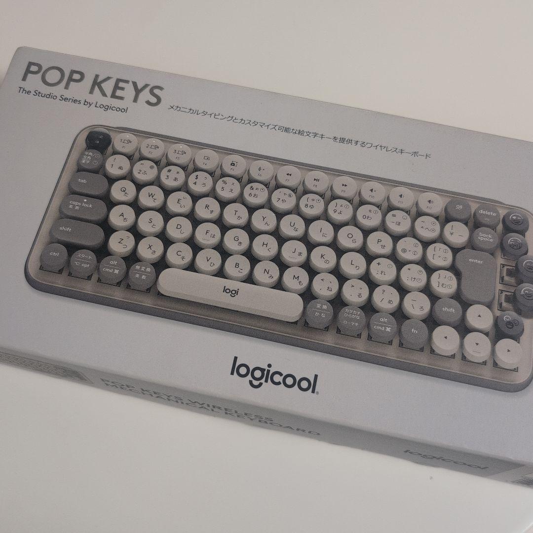 ロジクール　POP KEYS メカニカルキーボード　茶軸　グレージュ