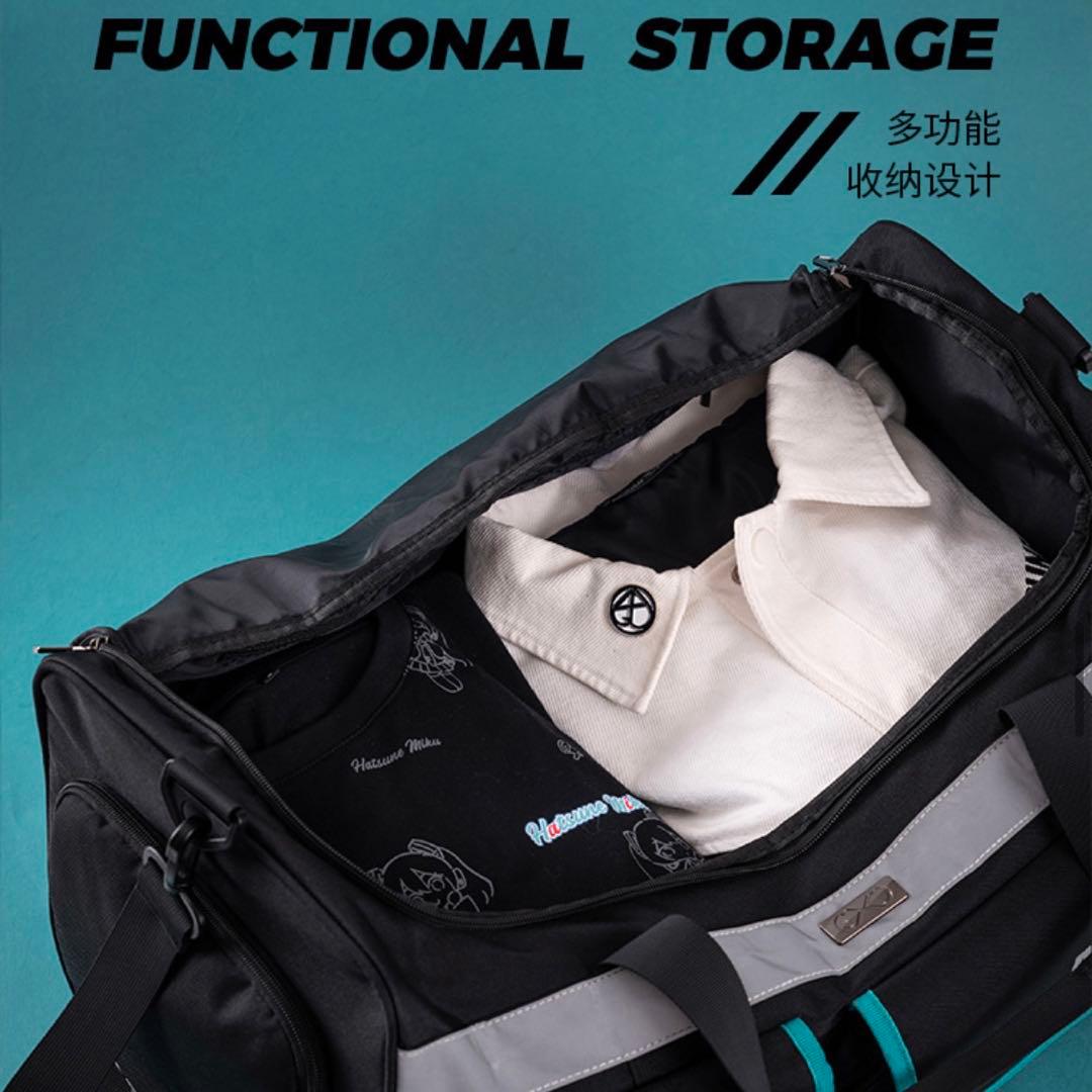 新品 初音ミク モチーフ ボストンバッグ 大容量 リュック＆ショルダー