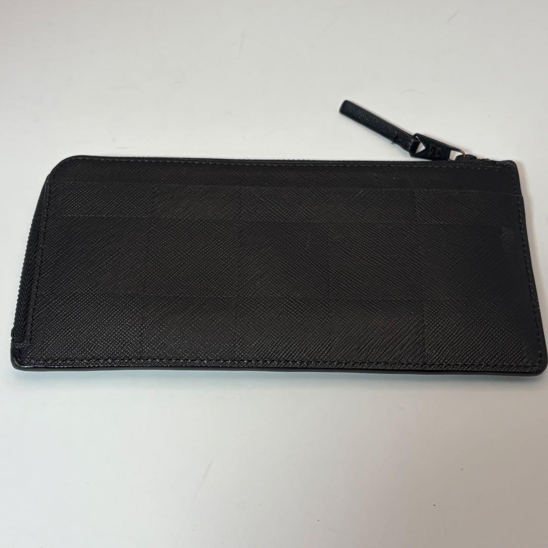 【美品】ポールスミス　L字ファスナー　長財布　チェッカーエンボス　黒