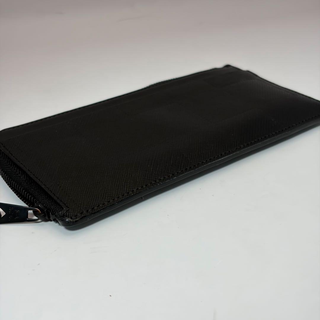 【美品】ポールスミス　L字ファスナー　長財布　チェッカーエンボス　黒