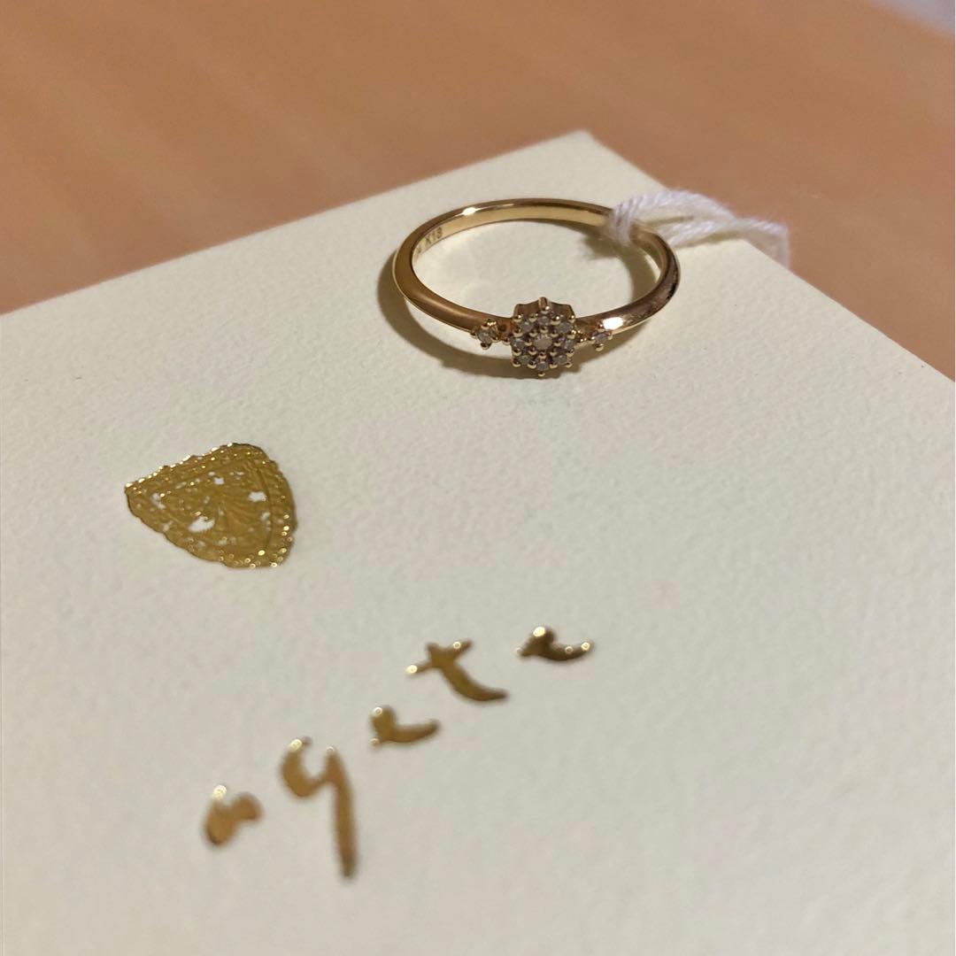 agete　アガット　K18　リング　7号　新品未使用