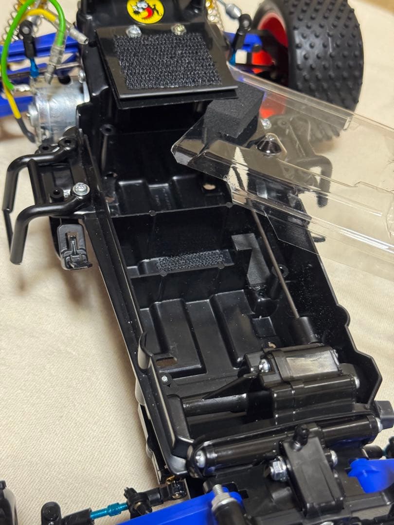 走行僅か必須OP多数装着！タミヤセイントドラゴン2021モーター付属、メカ無し車