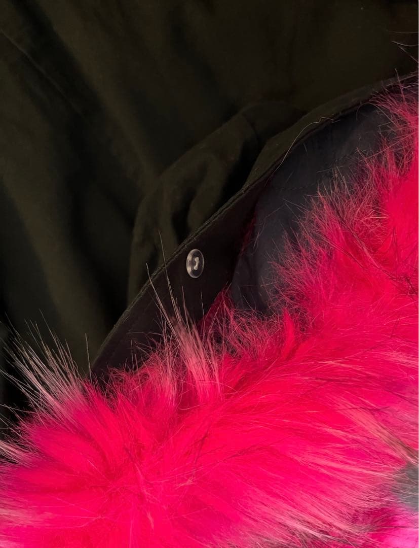 【美品】ピンクファーモッズコート