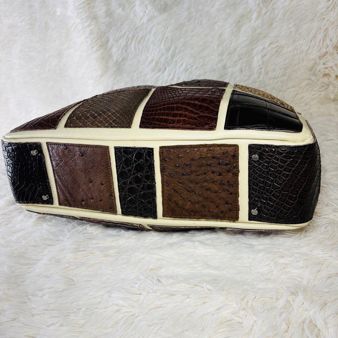 JRA クロコダイル　ハンドバッグ　オーストリッチ　ラージクロコ　スモールクロコ