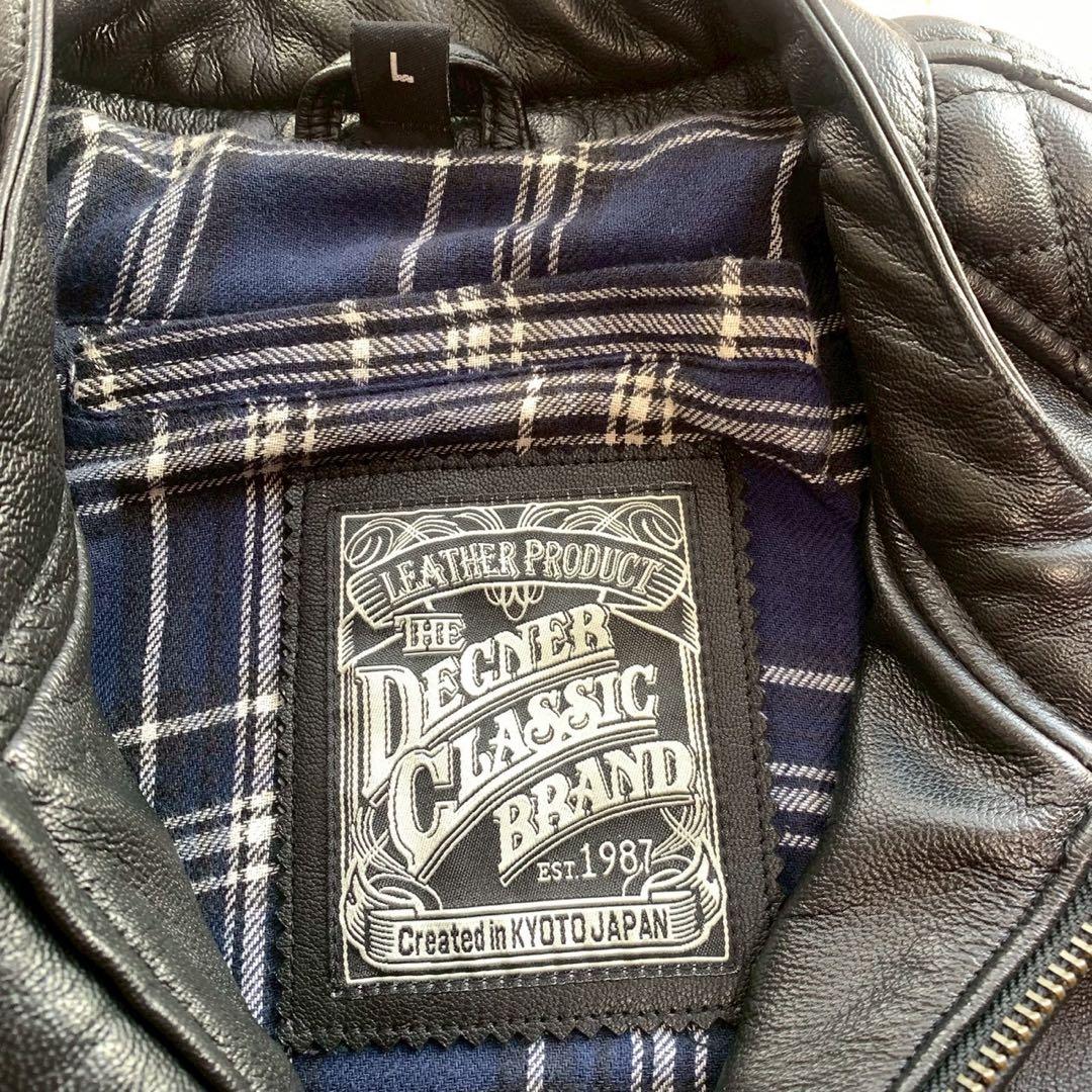 DEGNERレザージャケット ブラック L 山羊皮