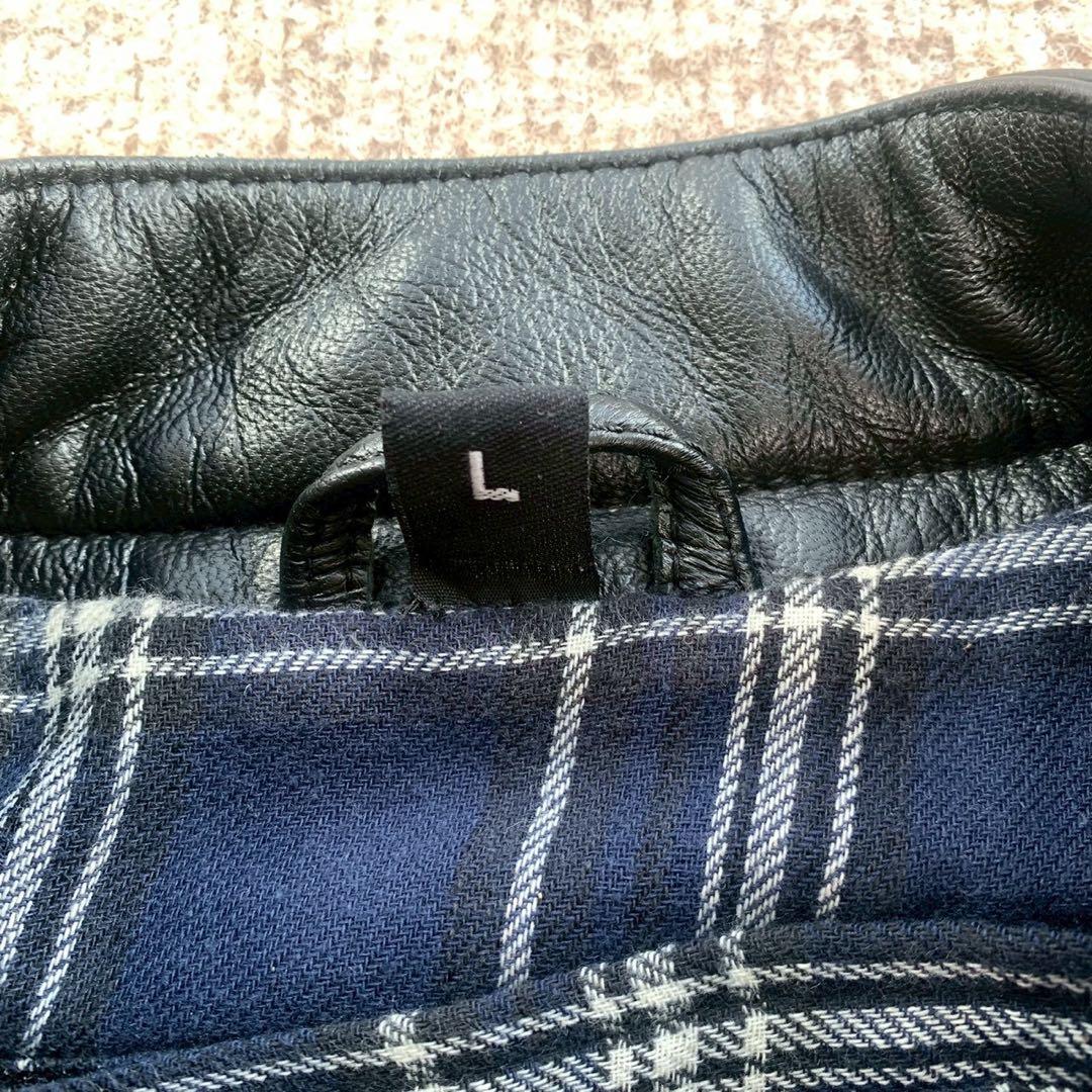 DEGNERレザージャケット ブラック L 山羊皮