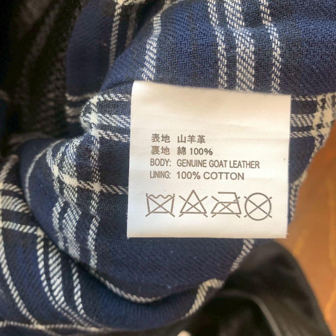 DEGNERレザージャケット ブラック L 山羊皮