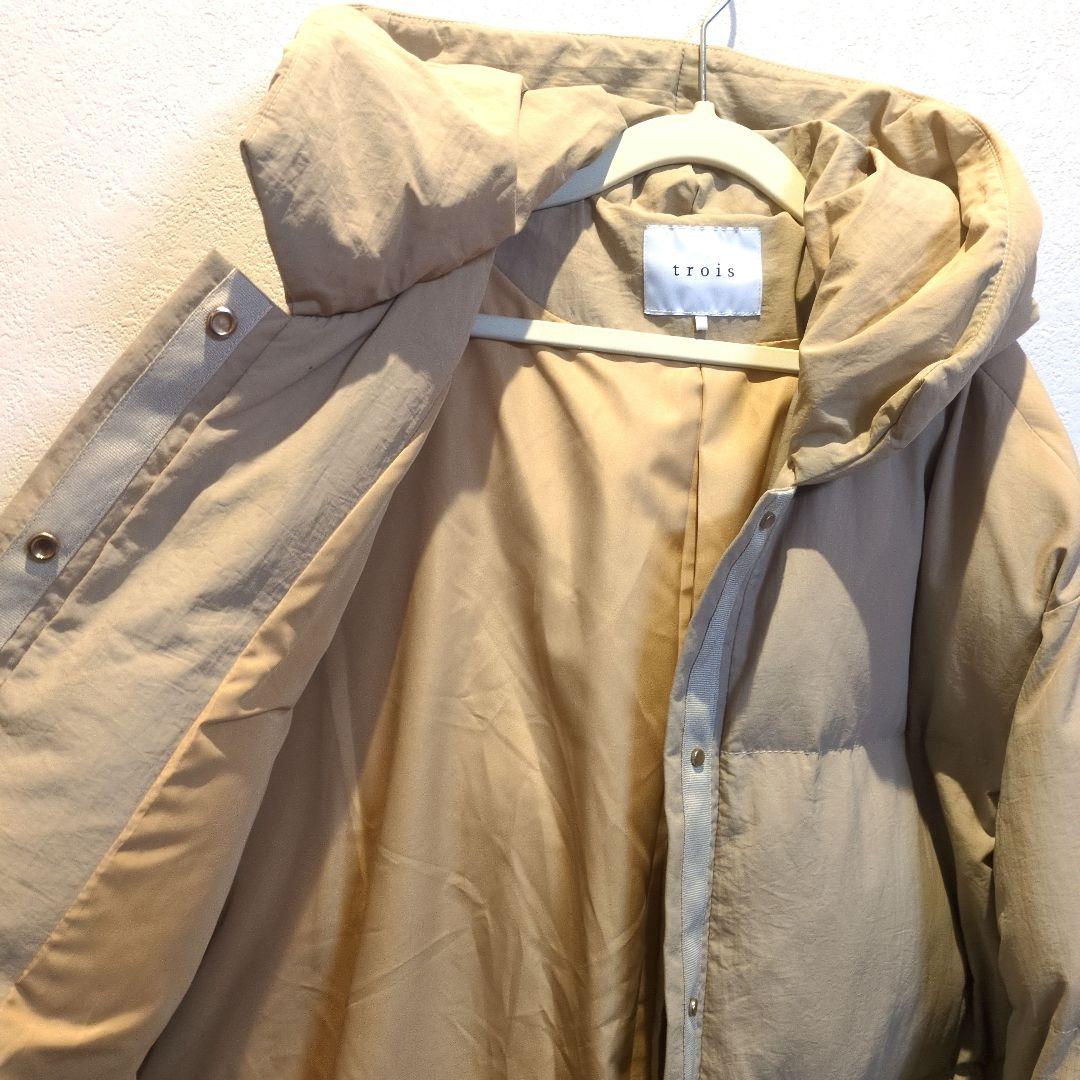 定価3.9万【美品】trois トロワ ロングコート ダウンコート ロングダウン