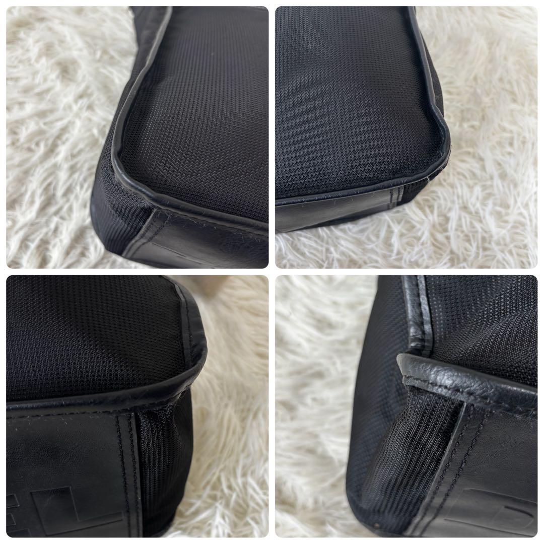 DIESEL✨大容量メッセンジャーバッグ　レザー×ナイロン　ロゴ刻印　y2k