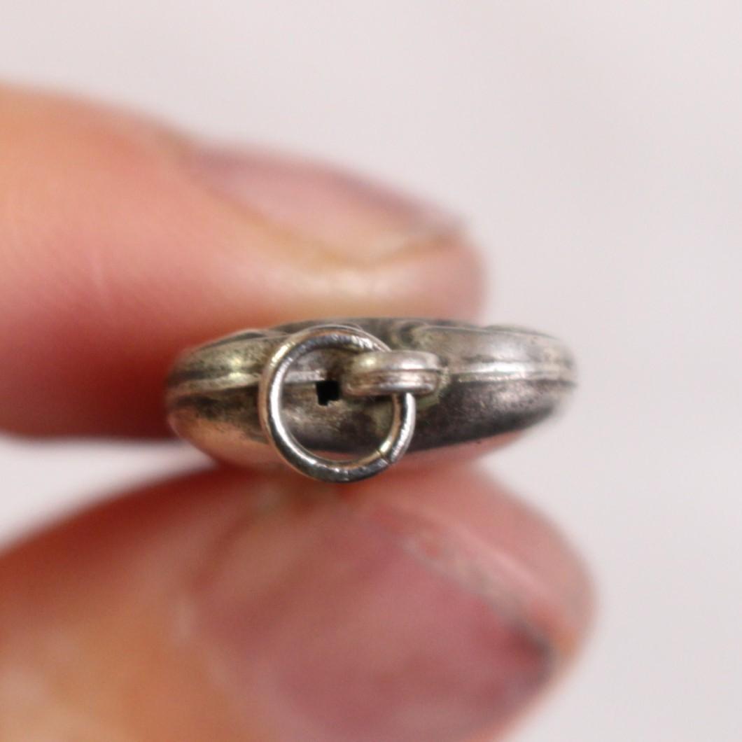 40s　スウィートハートジュエリー　シルバー　ギフトに　ILOVEU　古着に