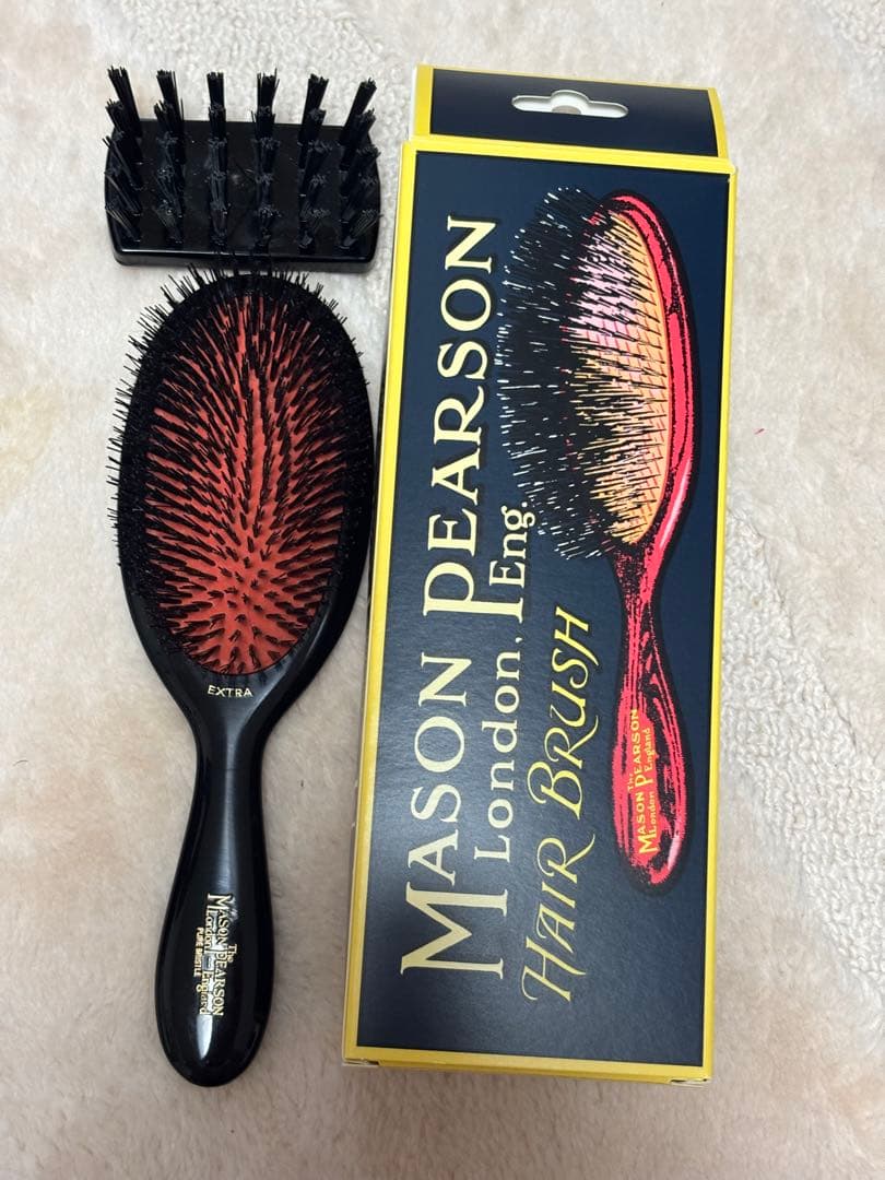 Mason Pearson ヘアブラシ Extra 黒・赤