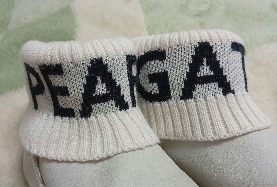 23cm パーリーゲイツ レディースゴルフシューズ ヌバック×リブニット