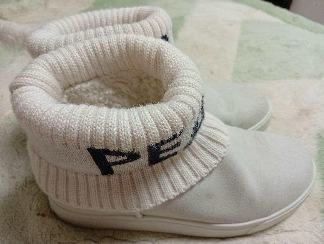 23cm パーリーゲイツ レディースゴルフシューズ ヌバック×リブニット