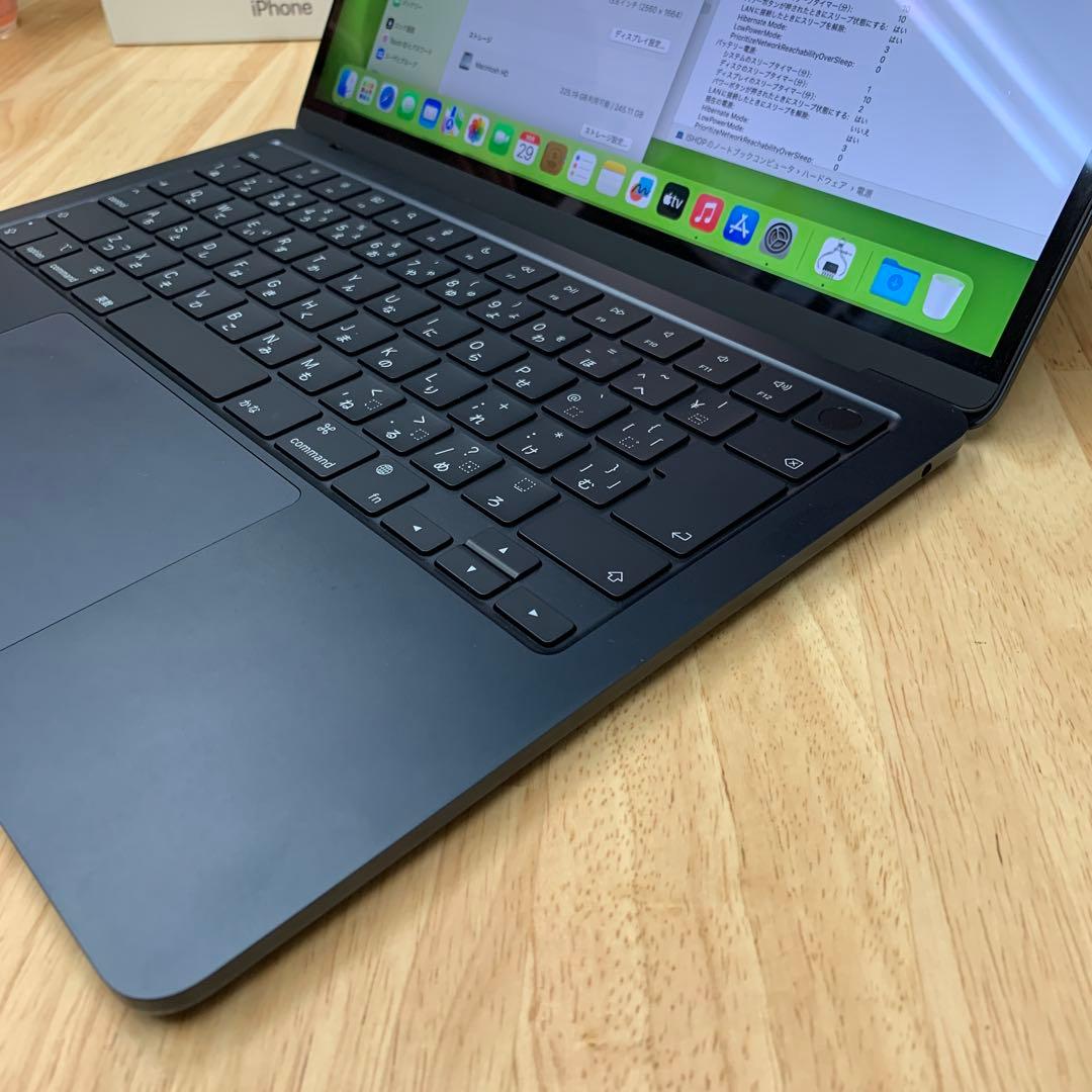 MacBook Air 13インチ M2チップ ミッドナイト2022年 送料無料