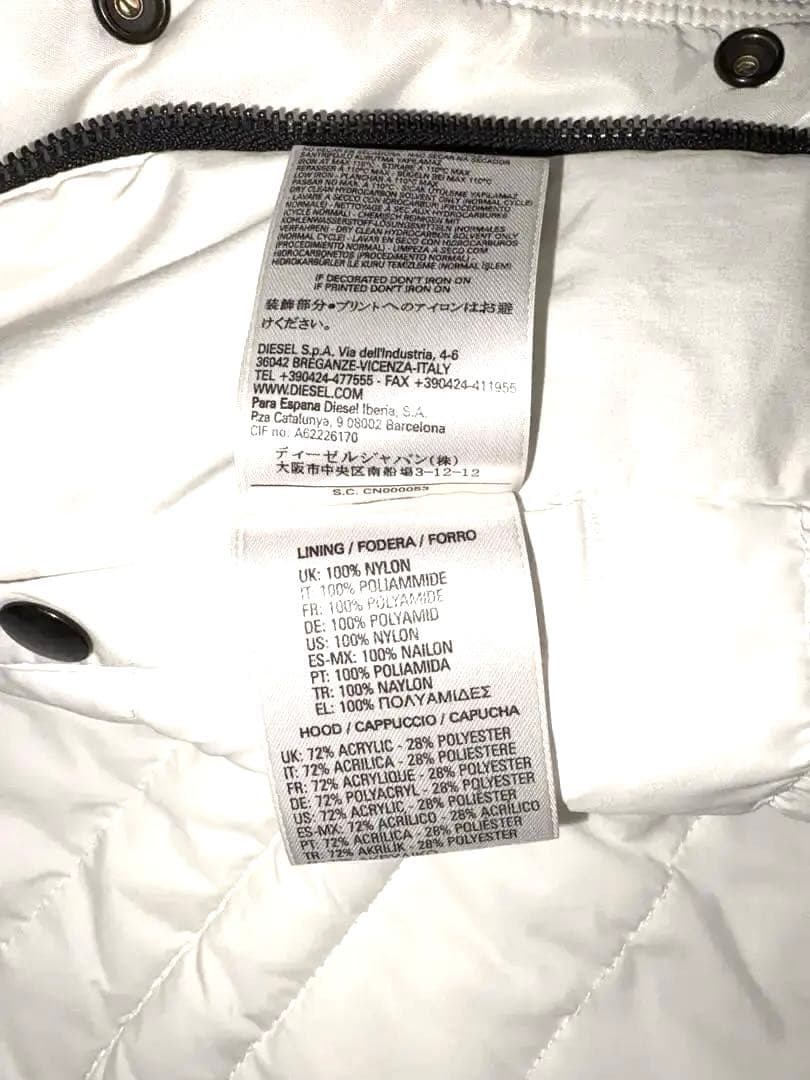 (りょう)美品✨DIESEL ホワイト モッズコート　ダウンジャケット