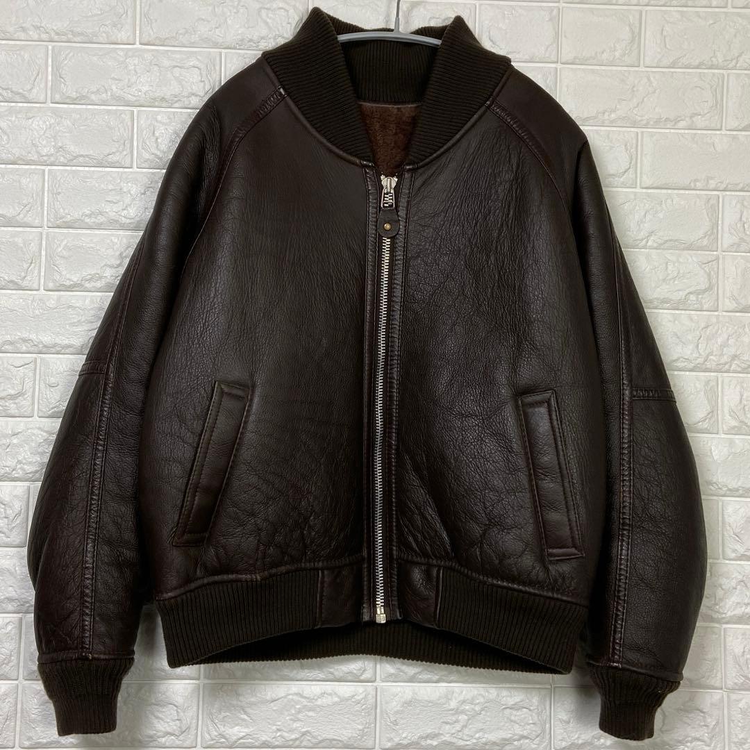 良デザイン U.B By FEDI ムートンジャケット リアルムートン 肉厚 M