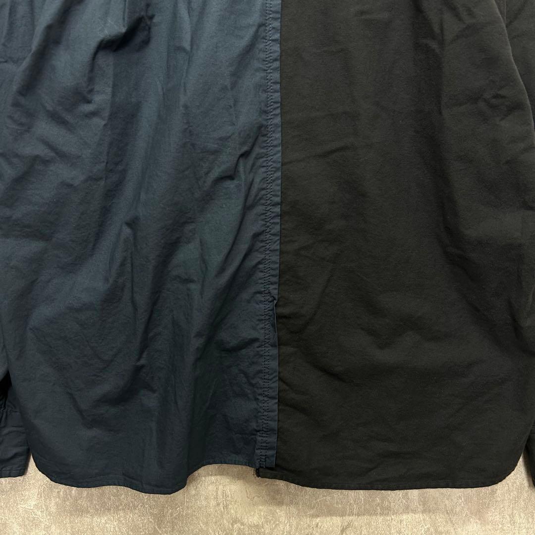 sacai サカイ コットンアシンメトリーシャツ ドッキング