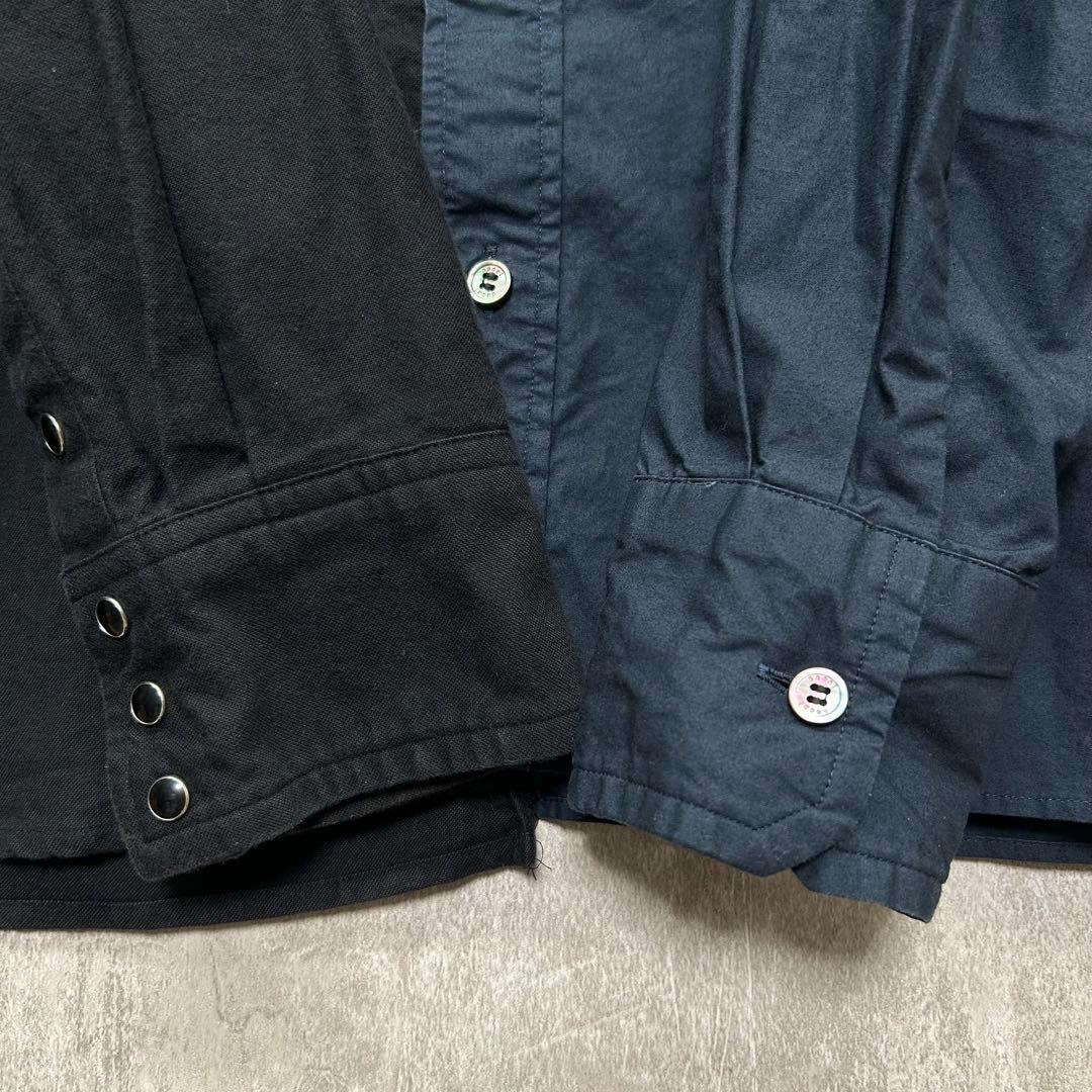 sacai サカイ コットンアシンメトリーシャツ ドッキング