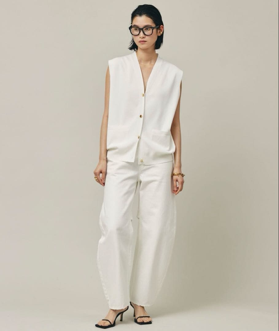 Curensology　＜&RC＞カーヴィーデニムパンツ　ホワイト　36