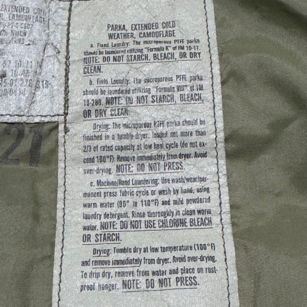 87年 ECWCS GEN1 ゴアテックスパーカー カモ L-R 初期型 米軍