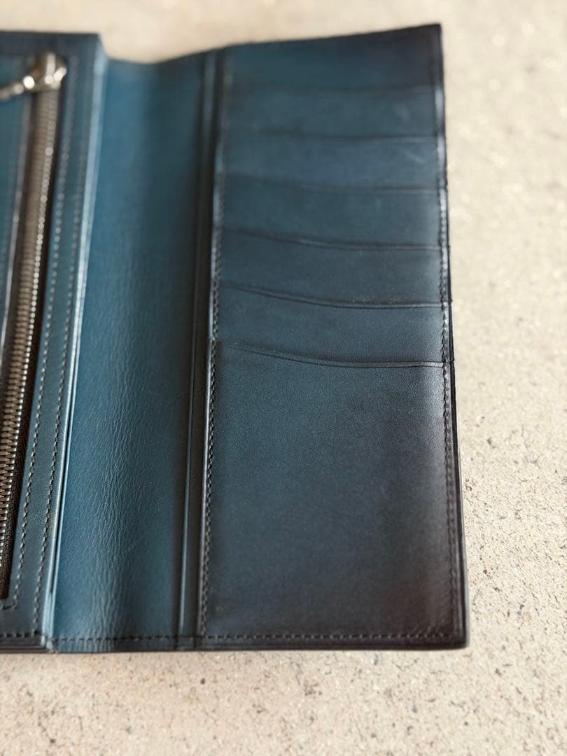 Yuhaku 長財布　ターコイズブルー