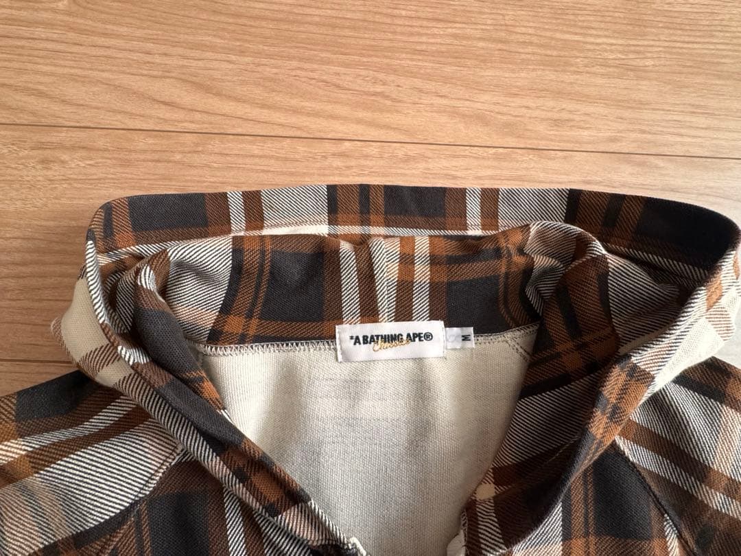 APE エイプ パーカー チェック キムタク M BAPE レア ブラウン 茶