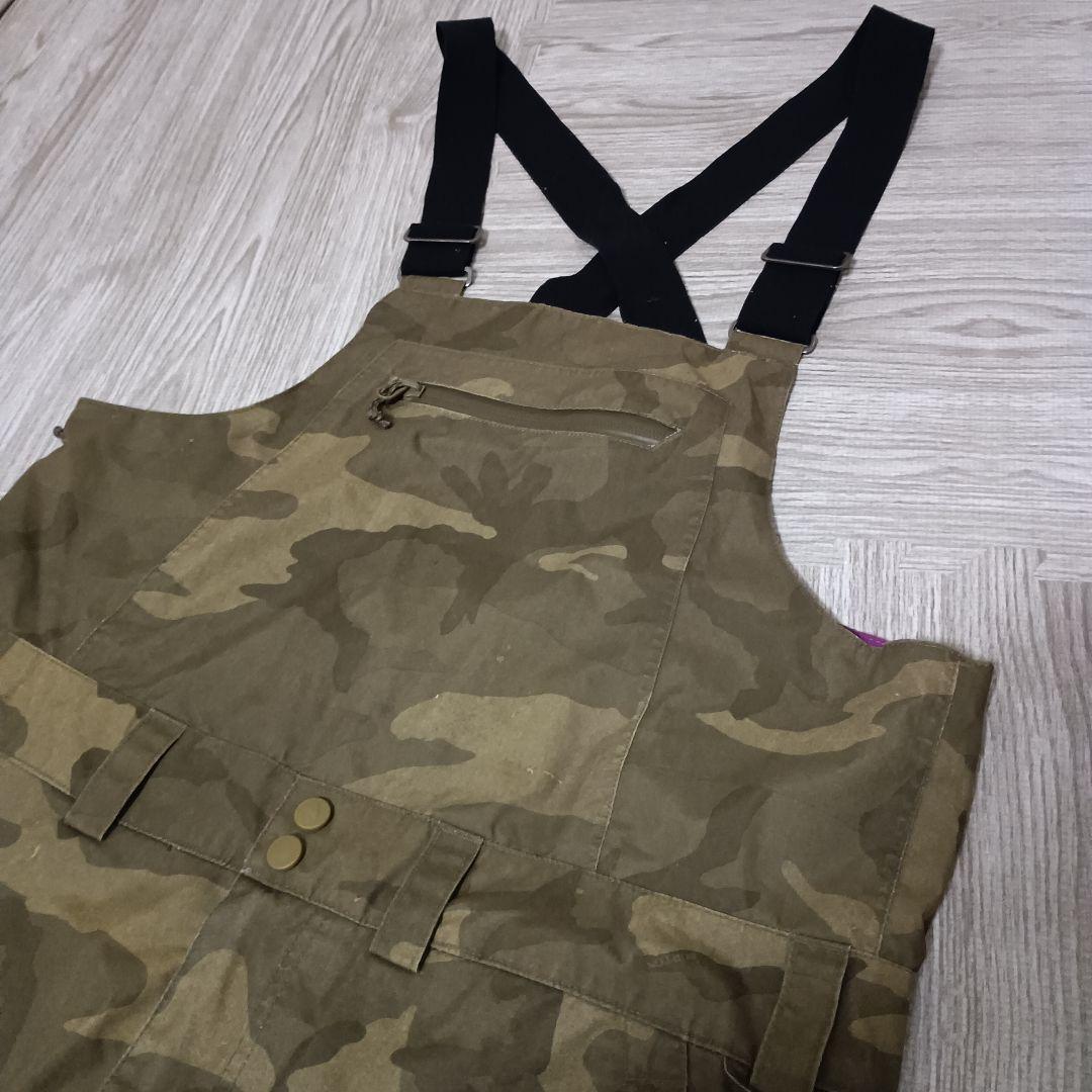 バートン　ウェア　L　黒　ビブパンツ　セット　上下　スノボー　迷彩