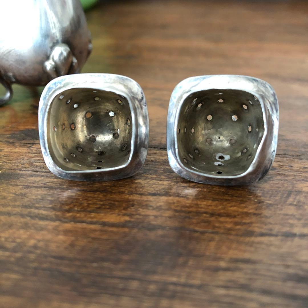 Vintage 英国　純銀製　ソルト＆ペッパー　スターリングシルバー　ビンテージ