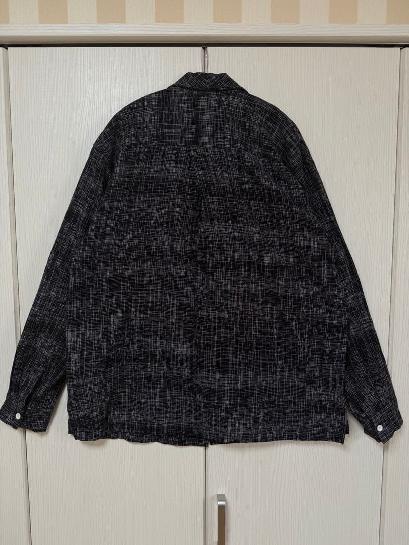 SOWBOW ソウボウ　チェックぽいデザイン　長袖シャツ　黒×グレー　XL 美品
